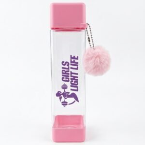 Garrafa com PomPom Rosa